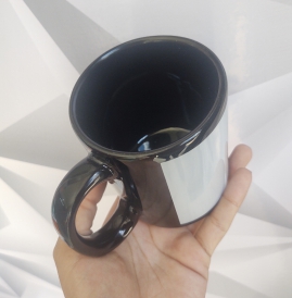 Caneca de Cerâmica com Tarja Colorida 295 ml